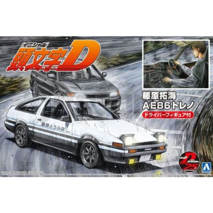 Initial-D Fujiwara Takumi Ae86 Trueno Project-D Ver With Figure Mk 1/24