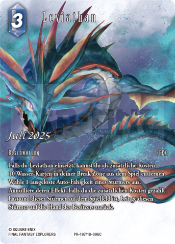 Final Fantasy Tcg - July 2025: Leviathan - Pr197 / 18-096C - De