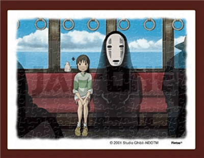 Spirited Away - Jigsaw Puzzle (150 Pieces) & Easel - Chihiro & No Face On The Train