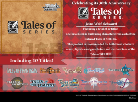 Weiss Schwarz - Tales Of Series Trial Deck Display (4 Decks) - En