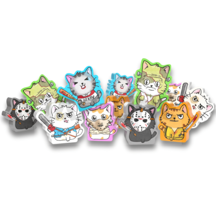 Cats Vs Cucumbers Killer Kitten Meeple Set