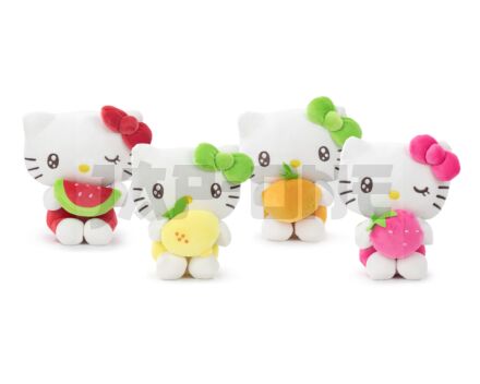 Hello Kitty - Fruits - Assortiment De 12 Peluches - 4 Modèles - 22Cm