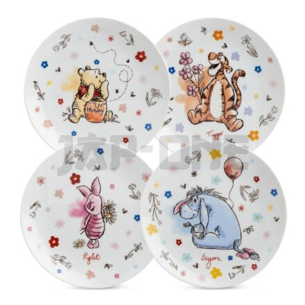 Winnie L'Ourson - Set 4 Assiette À Dessert D19Cm