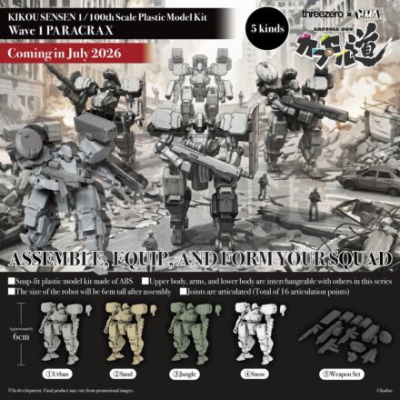 Kikou Sensen maquette en plastique à l'échelle 1/100 Vague 1 (1 set de 6 pièces) 6 cm