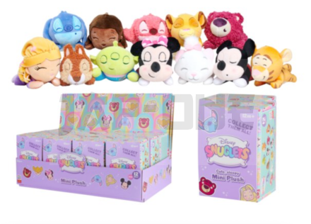 Disney - Serie 1 - Display De 12 Peluches 'Snuglets' Blind Box - 14Cm