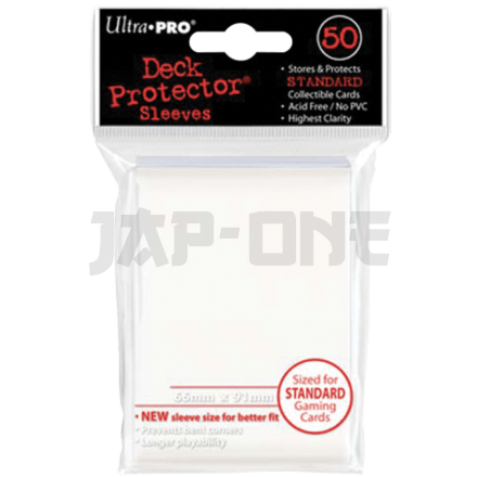 Ultra Pro : 50 Sleeves Standard Blanc Fr