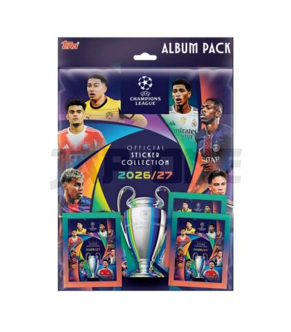 Álbum Pack Sticker Collection 2026/27 (Álbum + 6 Stickers + 3 Sobres) - Topps Europe
