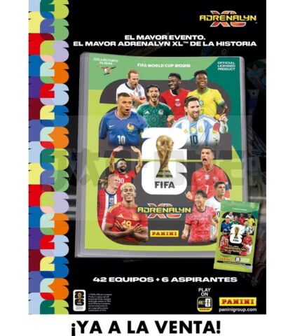 Cartón Fifa World Cup 2026 Adrenalyn Xl (Álbum + 4 Sobres) - Panini Cromos