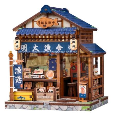 Figurine Model Kit Miniature House Fukuoka Mentaiko Kitchen 11 x 9 cm