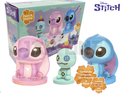 STITCH & ANGEL & SCRUMP - Set de 3 Figurines à Peindre