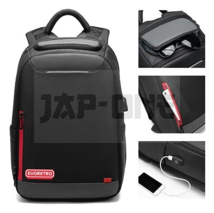 Evoretro Backpack De Voyage Et Mini-Étui De Transport Bundle Kit Noir