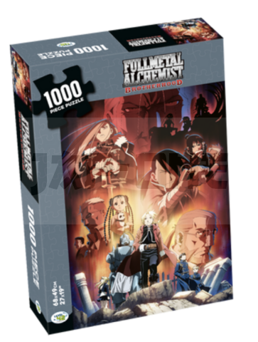 FULLMETAL ALCHIMIST BROTHERHOOD / PUZZLE 1000 PIÈCES / JEU DE PATIENCE ET DE RÉFLEXION / 68 X 49 CM