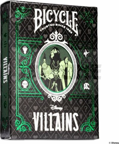 Bicycle Disney Green & Purple Villains Baraja Poker Ultimate