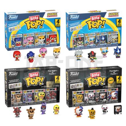 Gamer Bitty Pop Asst 4-Pack Sonic Fnaf 12pcs