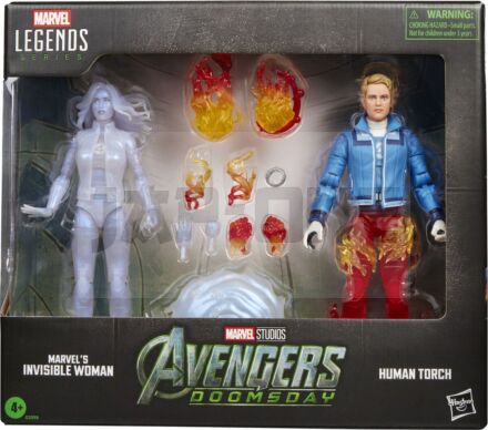 Invisible Woman & Human Torch Pack 2 Figurines 15 Cm Avengers Doomsday Marvel Legends Series