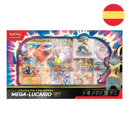 Spanish Pokemon Méga-Lucario Ex Blister Set Collectible Cartes