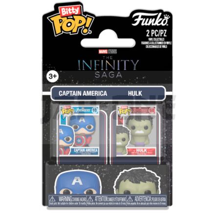 Bitty POP pack 2 figures Marvel Infinity Saga Captain America & Hulk
