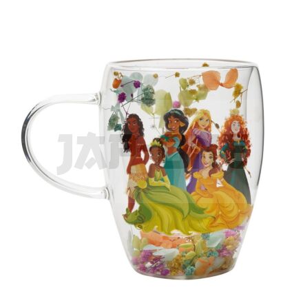 Disney Princess Floral Decorative Glass Mug