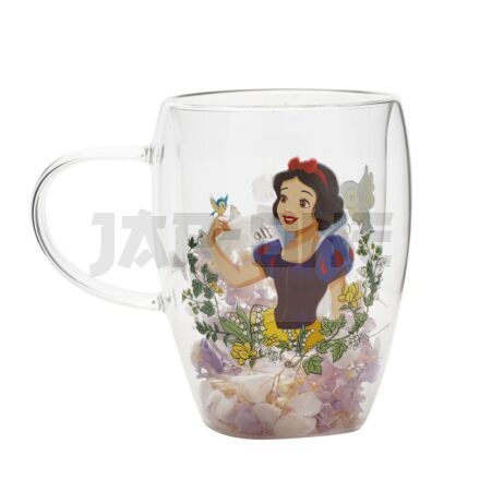 Disney Snow White Floral Decorative Glass Mug