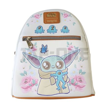 Loungefly Star Wars Lucas Grogu With Frogs Brown Trim Sac À Dos Cm