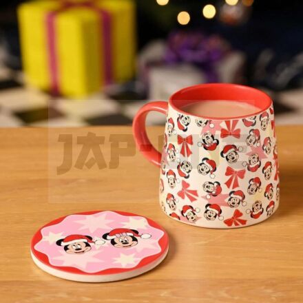 Disney Mickey & Minnie Mug & Coaster Set 250Ml