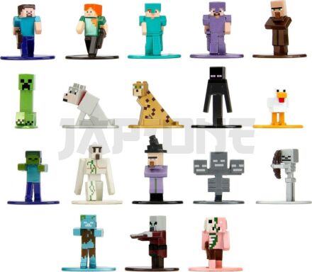 Minecraft Set 18 Figures 4 Cm Minecraft Nano Metalfigs