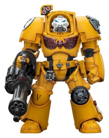 Warhammer 40,000 Figurine Imperial Fists Terminator 3 With Power Fist And Assault Cannon 14 Cm