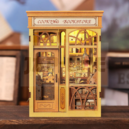 BOOK NOOK KIT - DIY- Librairie Culinaire - 156pc + Eclairage LED