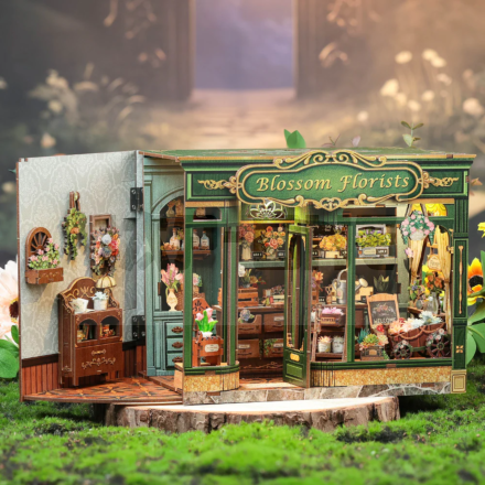 MINIATURE HOUSE - DIY - Fleuriste - 265pc + Eclairage LED