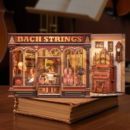 MINIATURE HOUSE - DIY- Bach Strings - 285pc+Eclairage LED