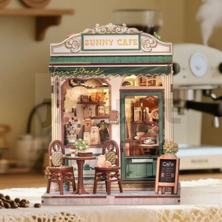 MINIATURE HOUSE - DIY- Café Sunny - 233pc + Eclairage LED