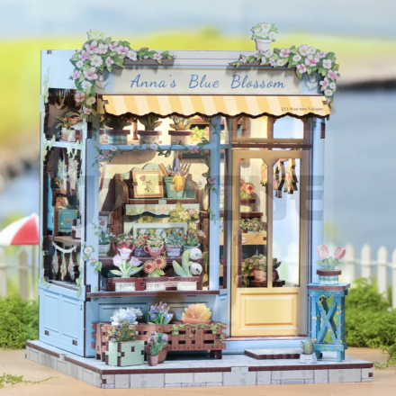 MINIATURE HOUSE - DIY- La Fleur Bleue d'Anna - 255pc + Eclairage LED