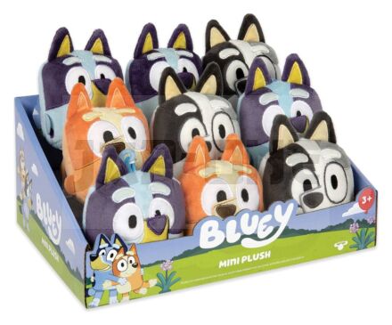 Bluey Présentoir Mini-Plüschfigurs (9)