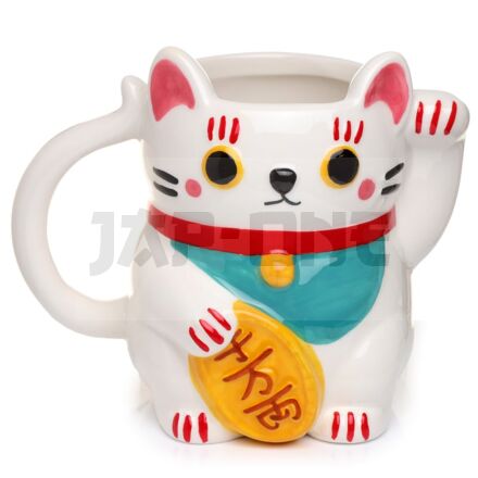 Maneki-Neko - Blanc - Mug 3D 450Ml