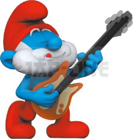 Papa Pitufo Con Guitarra Figurine 5,5 Cm Los Pitufos