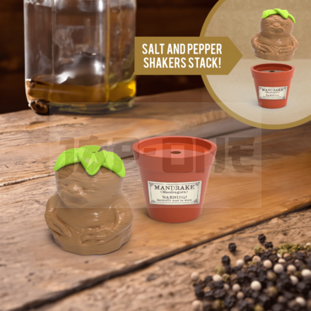 Harry Potter - Mandrake & Plant Pot - Set Salière Et Poivrière