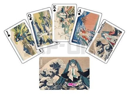 Katsushika Hokusai X Hatsune Miku Jeu De Cartes À Jouer