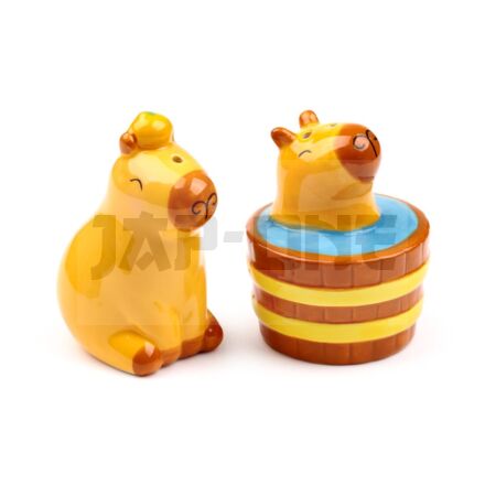 Kawaii - Duke Le Capybara - Set Salière Et Poivrière