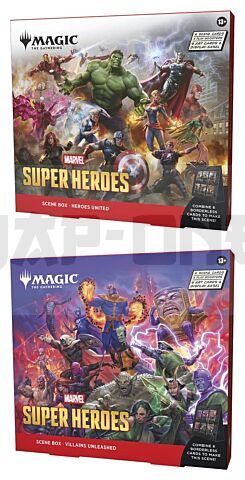 Magic The Gathering Marvel Super Heroes Présentoir Boîtes Scéniques (4) *Anglais*
