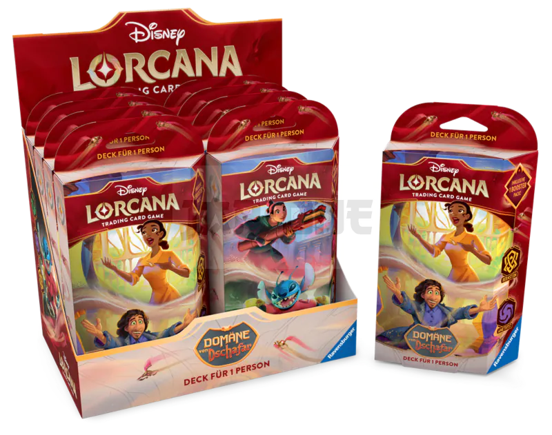 lorcana starter deck display Disney Lorcana – Reign of Jafar Starter Decks Deutsch / Amber/Amethyst