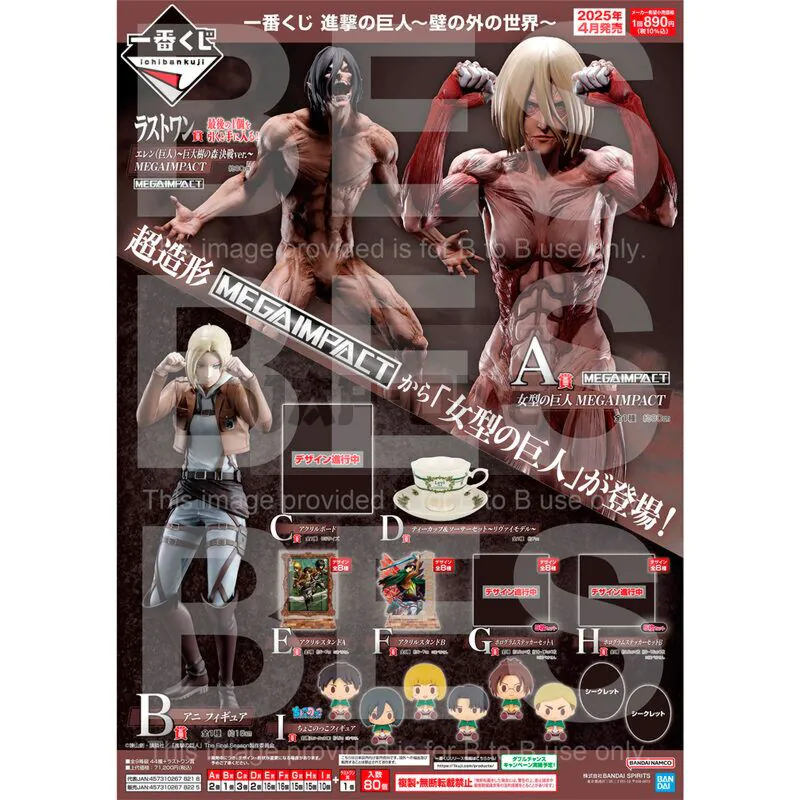 2025/07/23注文分(*」´□`)」AOTさんの専用だよー！ Attack On Titan The World Outside Ichiban Kuji Bundle
