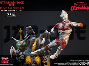 Ultraman Jack Vs Zetton Ii & Alien Bat Battle Scene Diorama Resin Statue