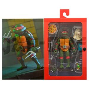 Raffaello Tartarughe Ninja Action Figure 18 Cm, Statua Da Collezione, Dettagliata E Colorata