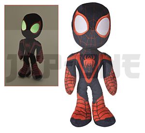 Marvel - Peluche Spiderman Miles Morales- Yeux Phosphorescents - 25Cm