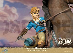 Zelda Breath On The Wild - Link À Cheval - Figur 56Cm
