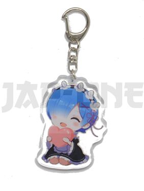 Acrylic Crystal Keychain Re:Zero - Rem Heart