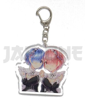 Acrylic Crystal Keychain - Re:Zero - Duo - Rem & Ram