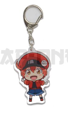 Acryl-Kristall-Schlüsselanhänger - Les Brigades Immunitaires - Globule Rouge (ver.2)