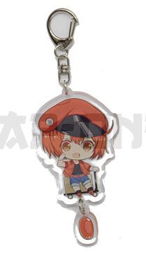 Acryl-Kristall-Schlüsselanhänger - Les Brigades Immunitaires - Globule Rouge (ver.3)