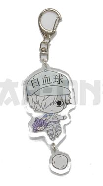 Acryl-Kristall-Schlüsselanhänger - Les Brigades Immunitaires - Globule Blanc (ver.3)